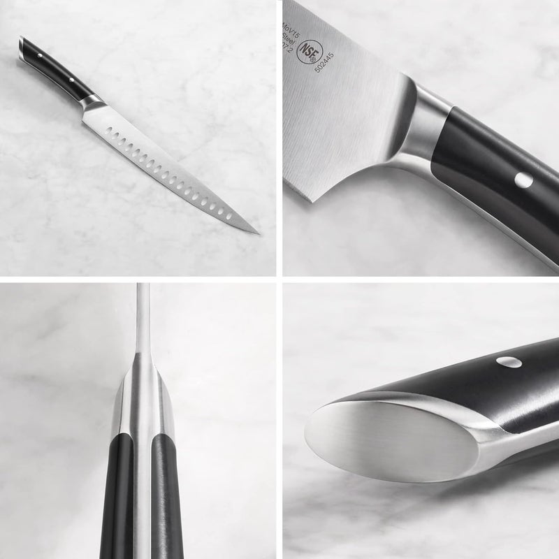 CANGSHAN HELENA Series German Steel Forged 2-Piece Carving Set (Black) - Image 3